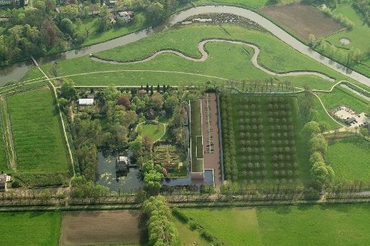 Boomgaard van bovenaf